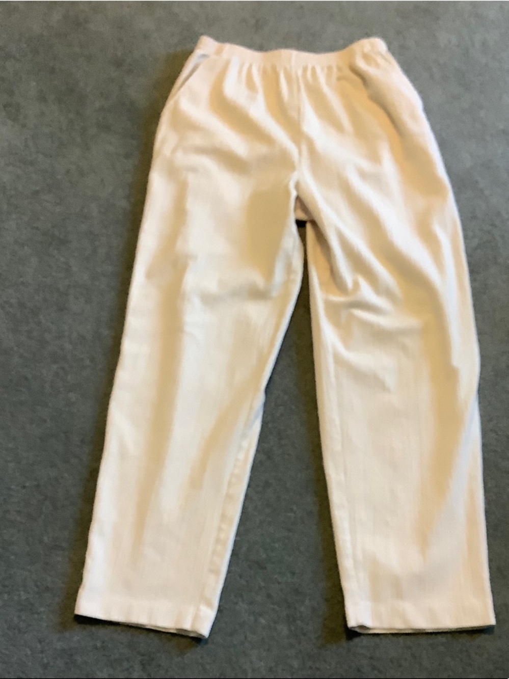 Blair Cream High-Rise Elastic Waist Pants Size Large